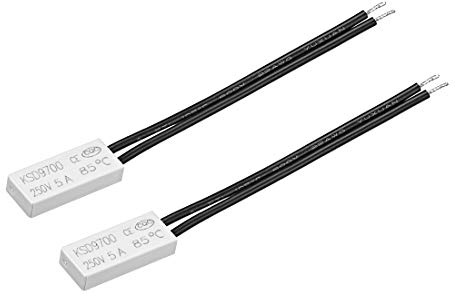 sourcing map 2 Stk. Temperaturschalter 85℃ N.C 5A Thermoschalter Thermostat | Normalerweise geschlossener, Bimetall Temperaturregler Schalterregler