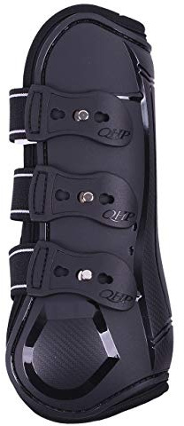 QHP Gamaschen Champion mit elastischen Schnellverschlüssen Airflow-Neoprenfutter (Schwarz, Pony)