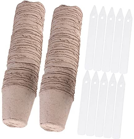 TOYANDONA 100stücke Anzuchtbecher Aus Zellstoff Biologisch Abbaubar Papiertopf Für Gartenanbau Mit Geeignet Für Verschiedene Setzlinge Von Pflanzen Gemüse Oder Obst