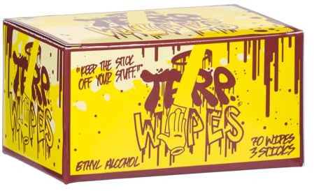 Terp Wipes - The Go to Wipes for Glass, Ceramic, Metal, More | 70 Wipes & 3 Sticks Per Box