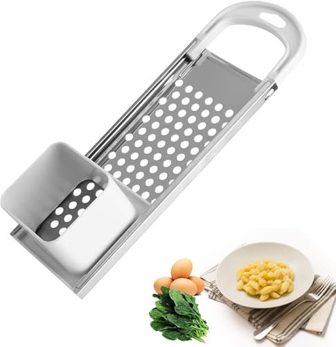 Nikou Spaetzle Plane with Sliding Batter Disc, Stainless Steel Spaetzle Maker, Manual Kitchen Pasta Maker Noodle Dumpling Maker Pasta Machines Pasta Cooking Tool