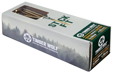 TimberWolf TW50120 Timber Wolf Holzschrauben, 5,0 x 120 mm, 50 Stück, Zink und Gelb (Gold)