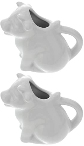 HEMOTON 2 Stück Milchkännchen Aus Keramik in Tierform Soßenkrug Für Milch Kaffee Wasser Und Saft 8.00 X 7.00 X 4.00 cm Für Küche Esszimmer Hotel Und Restaurant