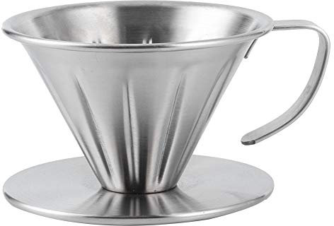 Cono de filtro de café de acero inoxidable for verter sobre el embudo de cono de goteo de café, soporte for taza, accesorios for máquina de café, uso en la oficina en el hogar, filtro de acero inoxida