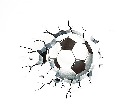 Wandtattoo Fussball Junge Schlafzimmer Fußball Rissige Wand Aufkleber Kinderzimme Jugendzimmer Fussball Poster Deko