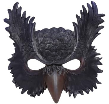 YWINETO Halloween-Kostüm Vogelmaske Kostüm Neuheit Party Tiermaske Latex Vögel Kopf Taube Masken Halloween Gothic Cosplay Lange Nase Vogelschnabel Steampunk Halbgesichtsmasken Halloween Requisiten