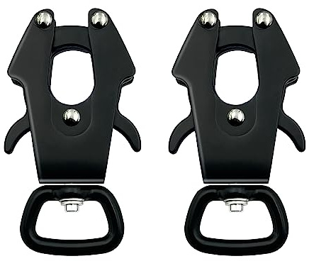 2 Frosch Clip Hundeleine Schnallen, 360 Grad drehbare Clip, Heavy Duty Schnellspanner und Verriegelung Hundeleine Schnalle für die Befestigung Haustier Halsband