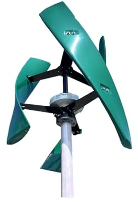 Generador de turbinas eólicas Generador de viento de energía alternativa, turbina aerogeneradora de eje Vertical, ventilador de molino de viento for uso doméstico, 1000w con alta eficiencia(Green,24V_