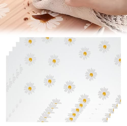 SULIUDAJI 5 Tapetes para Frigorífico, 30x45cm, Floral, EVA, Antideslizante, Lavables, Multifuncional, Alfombrillas de Refrigerador para Cajones, Mostrador de Cocina