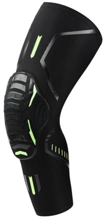 GSCLZ 1PC Breathable Absorb Sweat Basketball Knee Pad Honeycomb Shockproof Long Leg Sleeves Knee Brace Football Sports Knee Guard(B 1PC,L)