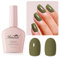 Imtiti Esmalte de uñas UV verde, 10 ml, verde oliva, gel UV, esmalte de uñas de gel Soak Off LED, esmalte de uñas, otoño, invierno, bricolaje, uñas, principiante, manicura, salón