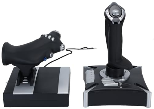 Controles de Simulación de Vuelo Flight Stick con Vibración, Simulador de Vuelo para Juegos, Gamepad con Cable Flight Sim Stick para/One/Series X/S