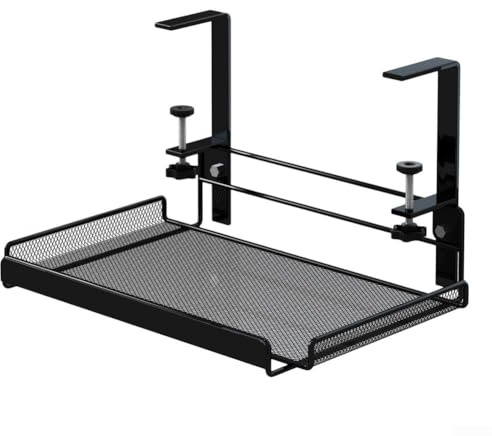 ZAMETTER Office Under-Desk Storage Rack Workstation Storage Table Bottom Table Side Cabinet Under Desk Cable Organizer (Black L)