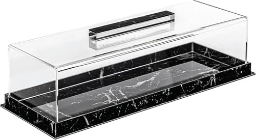 Wezalget Rechteckige Kuchenplatte mit Deckel, transparente vitrine, Dessert-Servierplatte, Kuchenaufbewahrungsplatte für Zuhause, Küche, Hochzeiten, Geburtstage