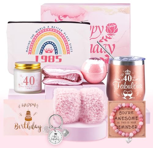 Belillpipi Geschenk für Frauen, 40 Geburtstag Frauen, Geschenk Freundin Geburtstag, Geburtstagsgeschenk für Freundin, Mama, Schwester, Kollegin, Beste Freundin Geburtstag Geschenkset