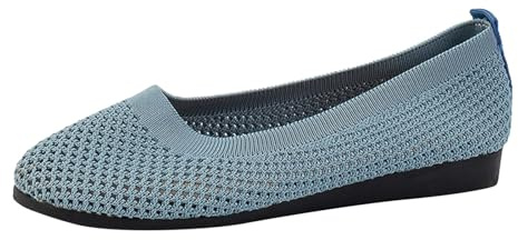 Ballerinas Women's Ballerina Shoes Summer Shoes Flat Barefoot Shoes Elegant Low Shoes for Women and Girls Comfortable Sporty Espadrilles Dirndl Barefoot Summer Leisure Fashion, 01 Gy1, 10 UK