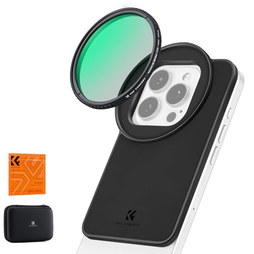 K&F CONCEPT 6.1 Support Cadre Adaptateur Magnétique Compatible avec 67mm Filtre CPL Polarisant sur iPhone Magsafe et Sac et Chiffon, Compatible avec iPhone 16/15/14/13/12, 16/15/14/13/12 Pro