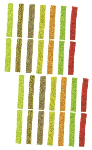 PRETYZOOM 2 Set Miniature Fiori Artificiali Per Decorazione Giardino Miniatura Arbusti Colorati Per Sabbia E Scenografie Ferroviarie 14 Pezzi*2