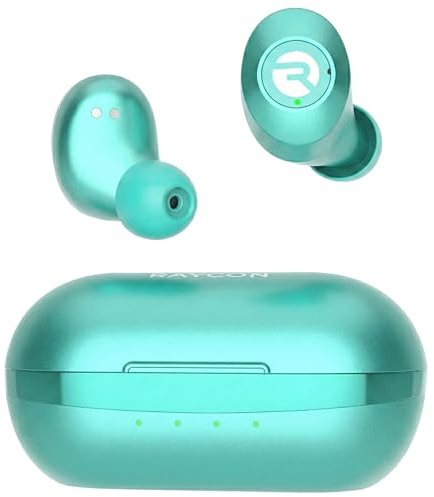 Raycon Everyday Classic Bluetooth Wireless Earbuds + Microphone with Active Noise Canceling, Sweat & Water-Resistant Earphones, Ear Buds Wireless Bluetooth Up to 32 Hours Playtime (Mint)