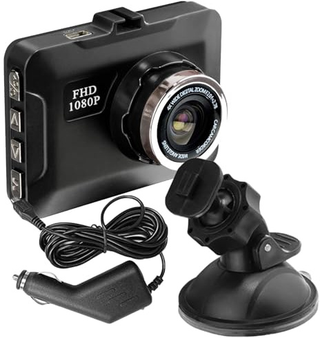Videoregistratore per cruscotto – Registratore per fotocamera anteriore del veicolo, telecamera di registrazione in loop con sensore G, registratore di visione notturna alimentato tramite USB