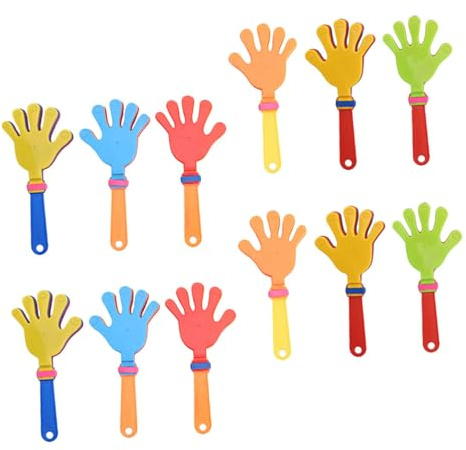 CONGARTENO Matracas de Mano Pequeñas Multicolor, Plástico Resistente, Generador de Ruido Divertido, Suministros para Fiestas de Carnaval y Eventos Deportivos, Set de 12 Unidades