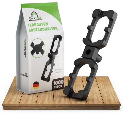 Deck Tools® Abstandhalter für Terrassendielen - 7 mm geriffelt, 1.000 Stück | Terrassenbau Distanzhalter für gleichmäßige Fugen & Hinterlüftung - Kunststoff-Distanzstück für Holzterrassen & WPC