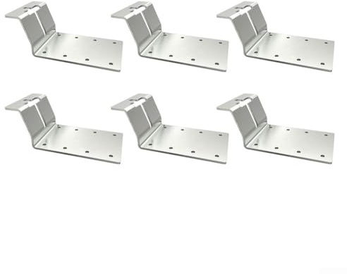 Soportes de valla resistentes en T para señalización al aire libre y buzones, paquete de 6 accesorios de montaje de acero inoxidable a prueba de óxido para postes en T de 1-18 a 1-38 pulgadas