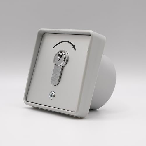 GEBA MP EPZ 1-1T/1 Art.-Nr. 015.1101.10 – Einbau-Schlüsselschalter für Torantriebe, 1 Impulsrichtung, Euro-Schließzylinder, Polycarbonat-Gehäuse, IP54 + DOMOBIP-Goodie