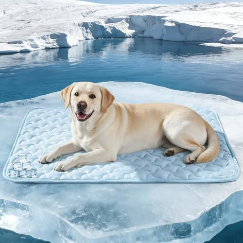 JOEJOY Kylmatta för hund, självkylmatta, kylningsdynor för hund, hållbar och bärbar kylningsmatta för hund, tvättbar, för inomhusbruk,