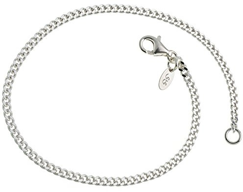 Panzerkette Armband, Breite 2,4mm - Länge wählbar 16-25cm - echt 925 Silber
