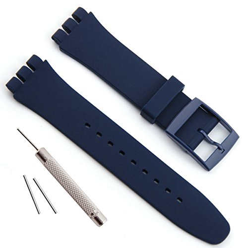 Bracelet de montre en silicone étanche 17 mm, 19 mm, 20 mm