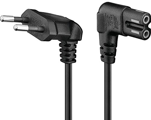 CABLEPELADO Cable de Alimentación IEC-320 Acodado - C7 | Sección 0.75 mm² | Compatible Con Samsung, Philips, LG Sony Sharp Panasonic LED TV, Sky High Tech, PS4 | Negro | 3 Metros