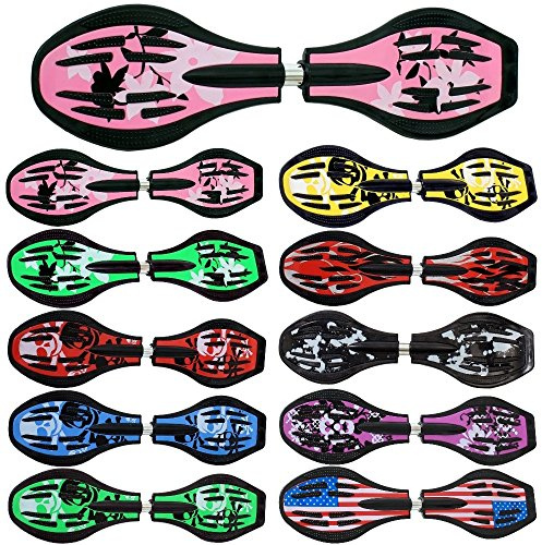 FunTomia Waveboard con LED Ruote - Cuscinetti: 2RS ABEC-9 - Carico Massimo: 120 kg