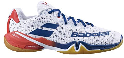 BABOLAT 30S2001 Homme Chaussures de Tennis, White/Estate Blue, 46.5 EU