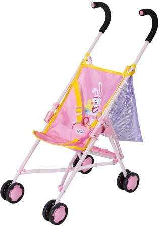 BABY born Carrito con Bolso para Muñecas de 43 cm, para Manos Pequeñas, Promueve la Empatía y Las Habilidades Sociales, para Niños a Partir de 3 años, con Bolso de Malla