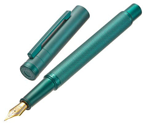 Hongdian Grün Wald Füllfederhalter Extra Feine Spitze Füller Klassisches Design mit Konverter und Metall Geschenkbox