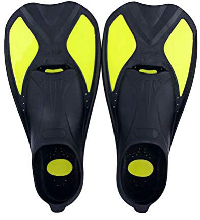 N / A Pinne da Piscina Unisex-Adulto Leggero Pinne Snorkeling Corte Pinne Allenamento Nuoto - Giallo, M