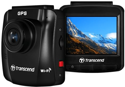 Transcend DrivePro 250 Dash Cam, 2K QHD 1440P, with Wi-Fi, GPS, High-Sensitivity Image Sensor, Includes 32GB microSD Card TS-DP250A-32G