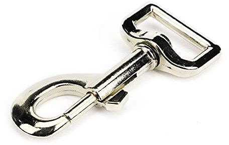 20 Stück Bolzen Karabiner 25x80mm – Haken mit Drehgelenk Robust für Hundehalsband im 20er Set, robuster Stahl – Karabiner 80mm Länge,Karabiner mit drehbarem geradem (rechteck) Wirbel