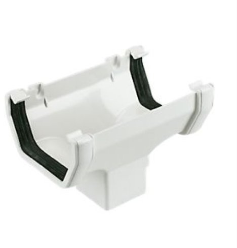 Marshall Tufflex White Square Guttering and Downpipe - Gutter and Pipe Fittings - Guttering Running Outlet