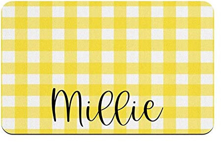 Individuelle Futtermatte für Hunde und Katzen, personalisierbar, für Futternapf, PVC, waschbare Matte, benutzerdefinierte Haustierfuttermatte, Hunde-/Katzen-Platzset, wasserdicht, personalisiertes Pad