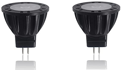Arrownine Cast Aluminum MR11 Gu4.0 LED Bulb 2.5W,Equivalent to 20W Halogen Lamp 2700K Warm White 9-17V AC/DC,Outdoor Landscape Spotlights,Indoor Track Light Accent Recessed Lighting 2-Pack