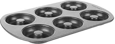 KASANOVA Stampo 6 ciambelle acciaio 32x21x2 cm nero Cottura