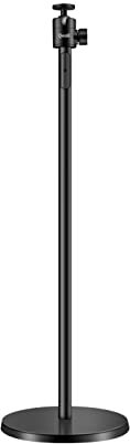 Qwall Supporto da pavimento per proiettore (nero opaco),treppiede per proiettore supporta vari tipi di proiettori,Lega di alluminio forgiata, 35cm-100cm,quattro altezze regolabili,Ruota di 360°