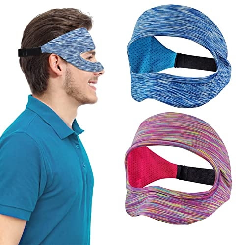 BiiKoon VR-Augenmaskenabdeckung, verstellbares elastisches Schweißband, atmungsaktiv, waschbar, Gesichtsmaskenabdeckung, VR-Zubehör for O-culus Quest 2/HTC Vive/PS/Samsung (Color : 2 PCS-B)