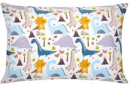 Babybett Kissen mit Kissenbezug - 33 x 45 cm, Weich Bio Baumwolle Kissen für Kinder, Perfekt für Reisen