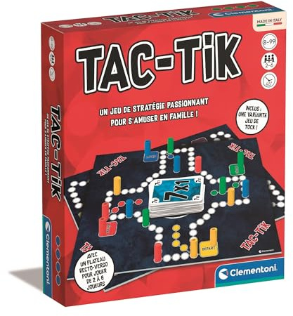 Tac-TIK - Jeu de Société Stratégie Familial - Pions et Cartes - Dès 8 Ans