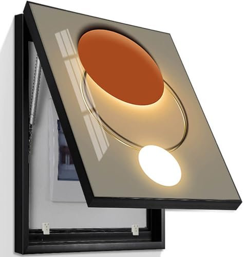 Generico A11,40x50cm, Copri Quadro Elettrico Decorativo Appeso,Quadro Copri Quadro Elettrico Interno,con Supporto Asta Idraulico,Ufficio Albergo di Ingresso Coperchio Decorativo