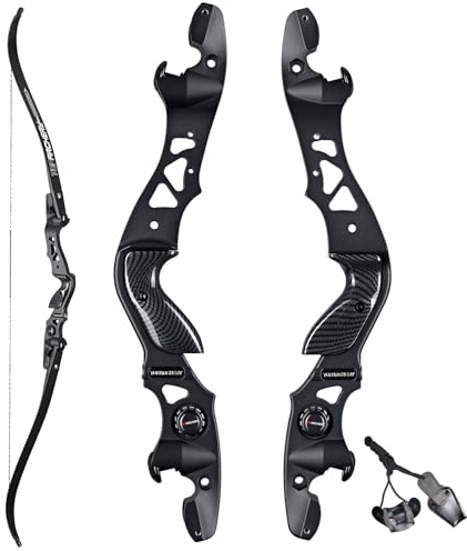 TOPARCHERY 62 Zoll ILF Recurve Bogen für Erwachsene 25-60lbs Sportbogen | ILF Recurve Bow,Takedown RecurveBogen, ILF Wurfarme und Riser,Training,jagd,Wettkampf,Bogenschießen,Rechtshänder,Bogensport