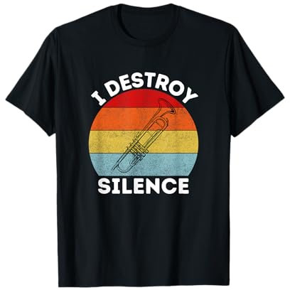 I destroy silence trompete | Trompeter | Musiker | Lustig T-Shirt